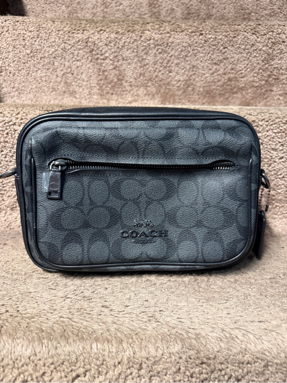 Coach Elias Black Signature Crossbody